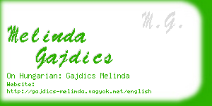 melinda gajdics business card